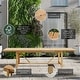 preview thumbnail 5 of 8, Certified Teak Finish Patio Dining Set, Ideal Extendable Set for Outdoors