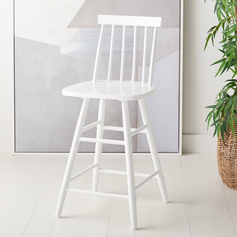 SAFAVIEH Nanie Wood 25-inch Counter Stool - 17 In. W x 17 In. D x 38 In. H - 17Wx17Dx38H
