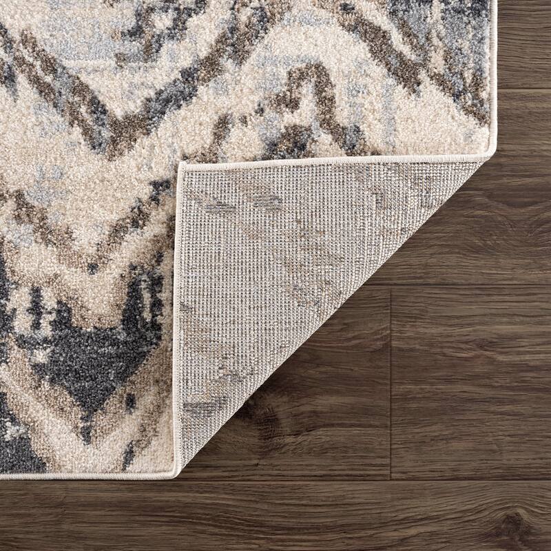 Abani Rugs Sahara SAH130A Ikat Brown Beige Area Rug