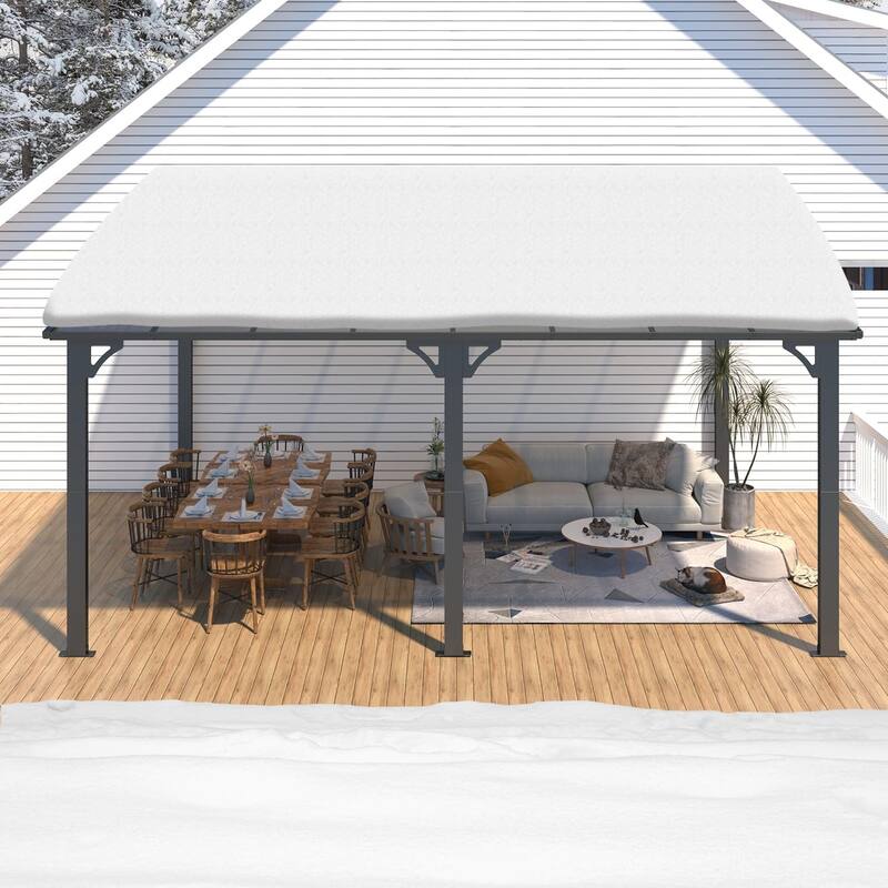 AECOJOY Wall Mounted Gazebos Pergola Gazebo Awnings for Backyard