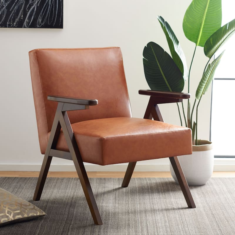 SAFAVIEH Manie Arm Chair - 27.6" W x 29.1" L x 34.3" H - 28Wx29Dx34H