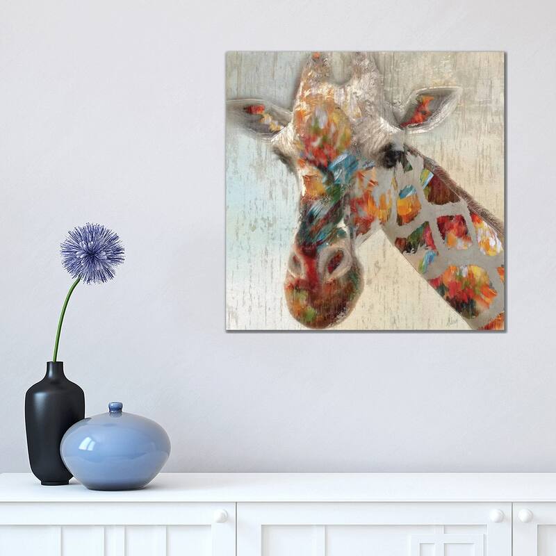 iCanvas "Paint Splash Giraffe" by Nan Canvas Print - 18x18x1.5