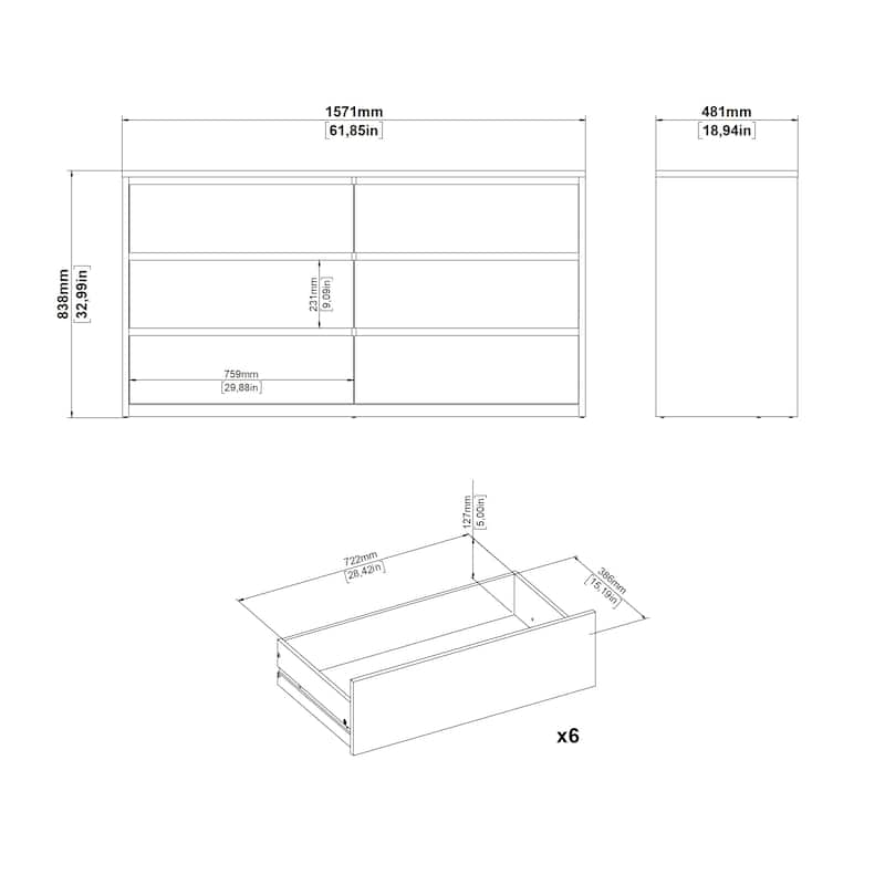Porch & Den Next 6-Drawer Double Dresser