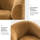 preview thumbnail 16 of 106, Cuenca Modern Living Room Wooden Upholstered 360° Swivel Barrel Chair with Metal Base and Wide Backrest