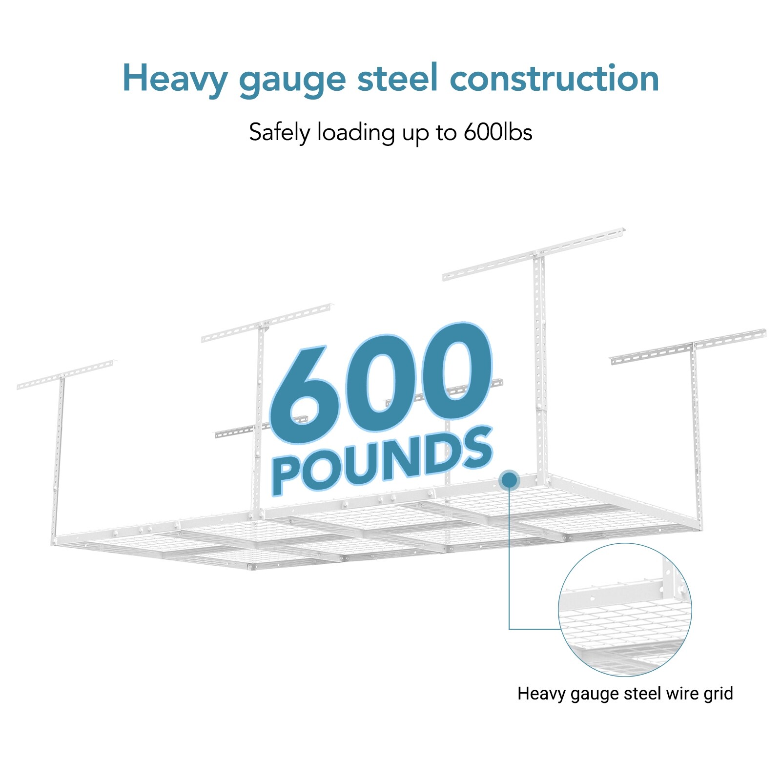 FLEXIMOUNTS Stability Heavy Duty Overhead Adjustable Ceiling Storage ...