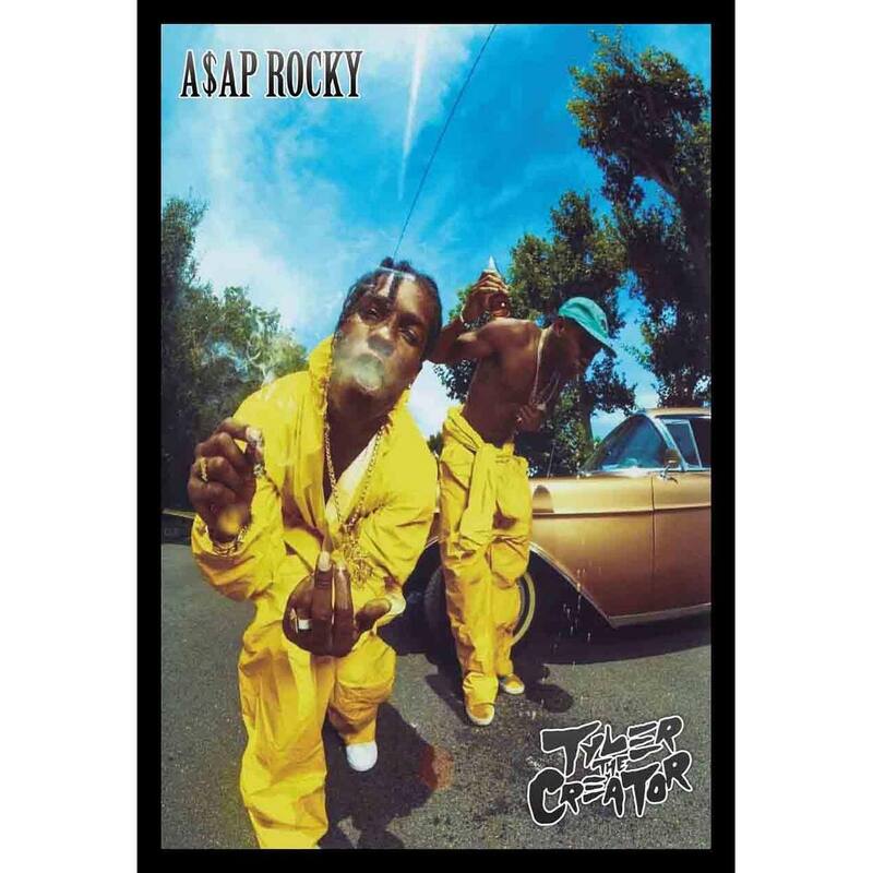 Asap Rocky & Tyler Creator Jumpsuits Framed Poster - 24 x 36 Inch