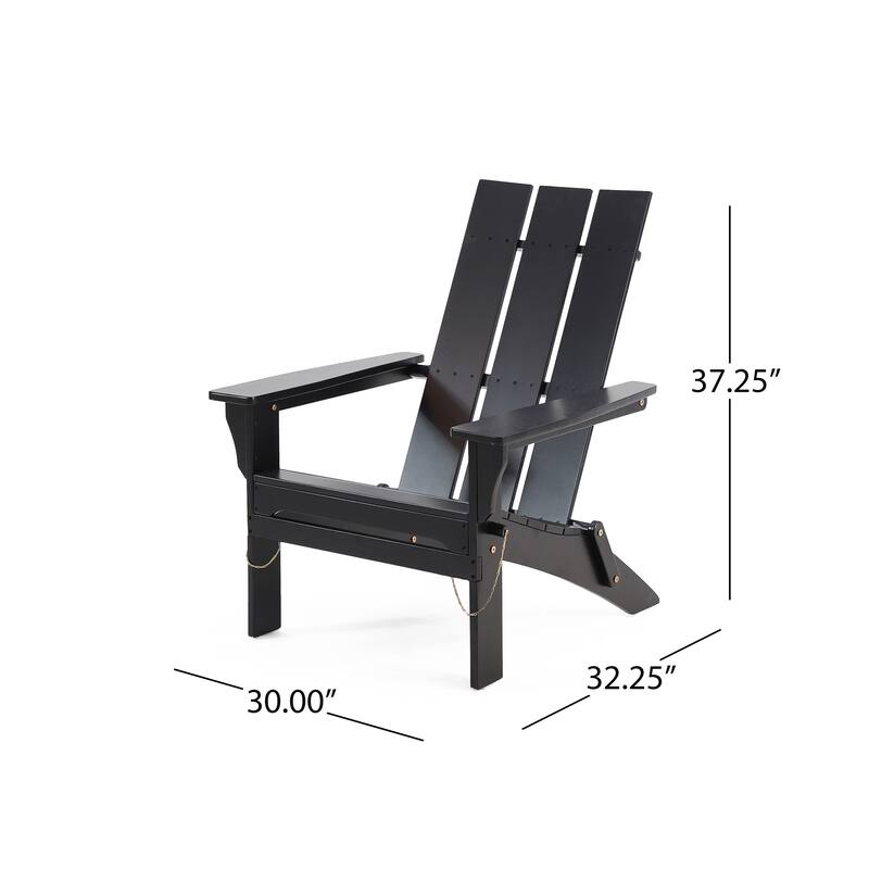 FOLDABLE ADIRONDACK CHAIR with Durable Wooden Frame, Perfect for Indoor and Outdoor