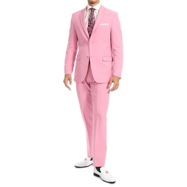 Ferrecci Men's Paul Lorenzo Slim Fit 2 Piece Notch Lapel Suit Set with Blazer Jacket & Dress Pants. Opens flyout.
