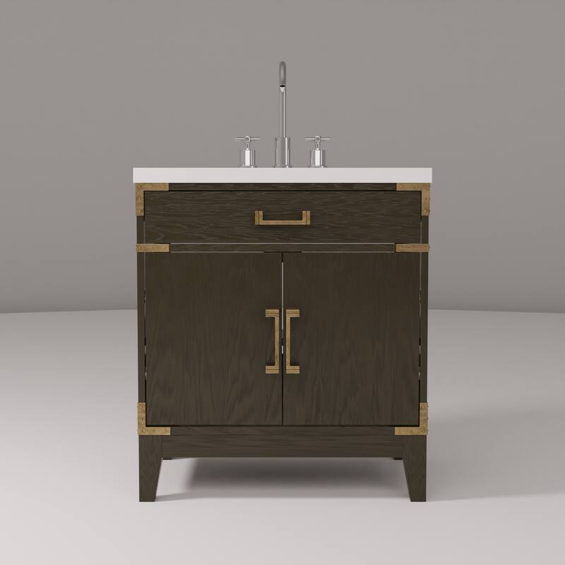 Laurel Bath Vanity Cultured Marble Top, Sink and Faucet