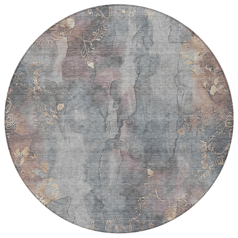 HomeRoots Floral Transitional Rectangle Outdoor Rug
