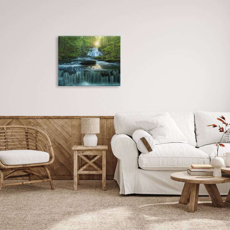 Stupell Rocky Waterfall Landscape Canvas Wall Art Design by Patrick Zephyr