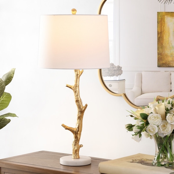 Safavieh Lighting 29.5-inch Olenna Resin Table Lamp - 14" x 14" x 29.5". Opens flyout.