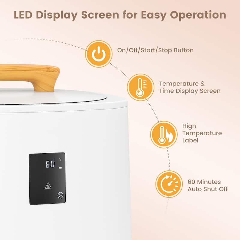 18L Large Towel Warmer with LED Display and Auto Shut off-Pink