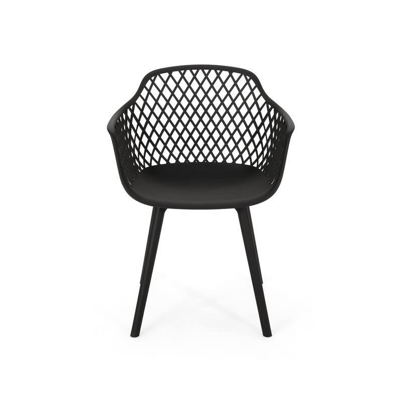 Poppy Outdoor Modern Dining Chair (Set of 4) by Christopher Knight Home