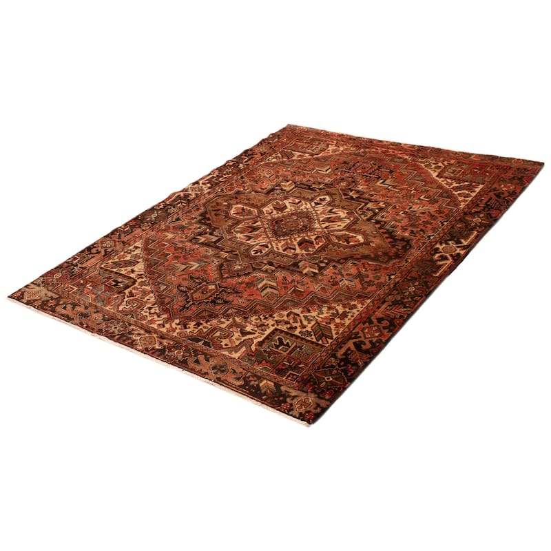 ECARPETGALLERY Hand-knotted Sarabi Dark Copper Wool Rug - 6'10 x 9'1