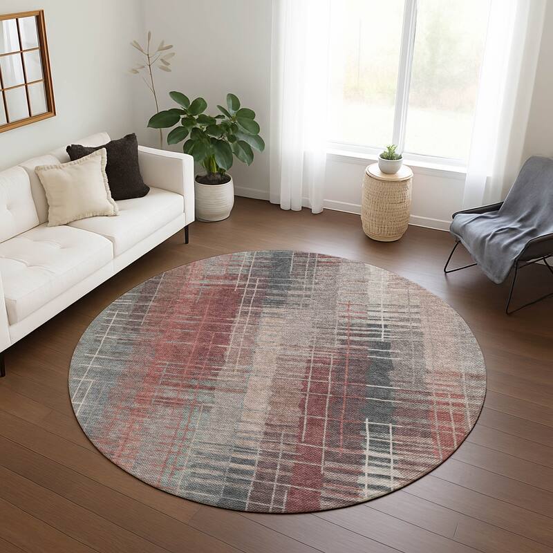 Machine Washable Indoor/ Outdoor Contemporary Aaron Chantille Rug