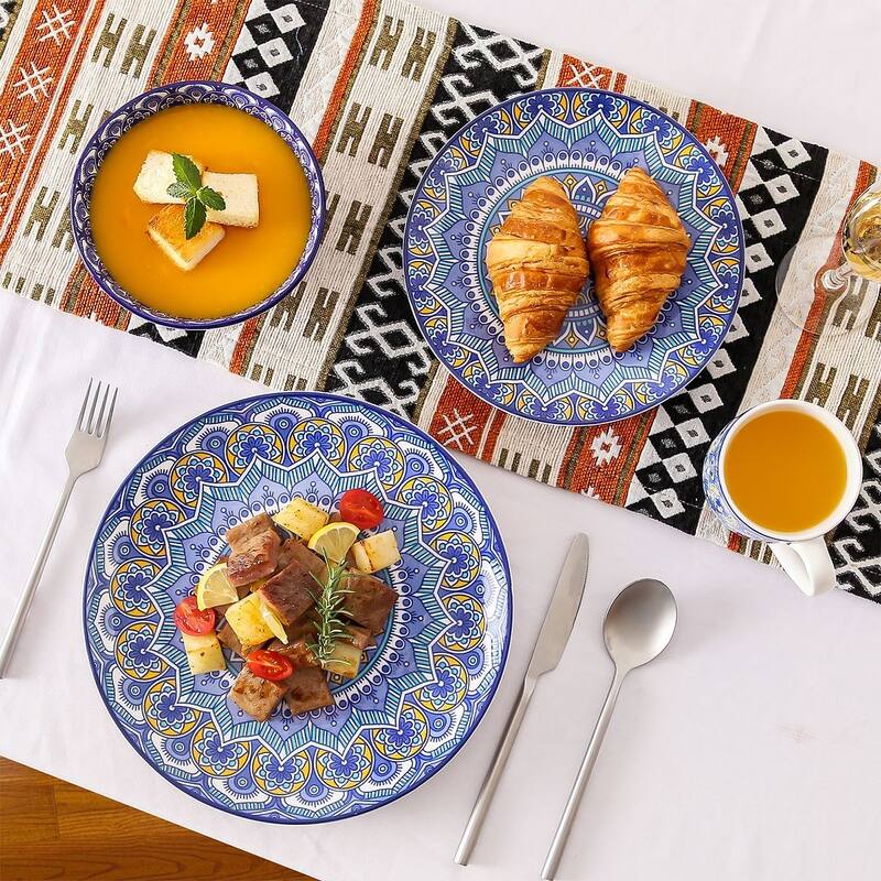 vancasso Mandala Bohemian Porcelain Dinnerware Set (Service for 4)