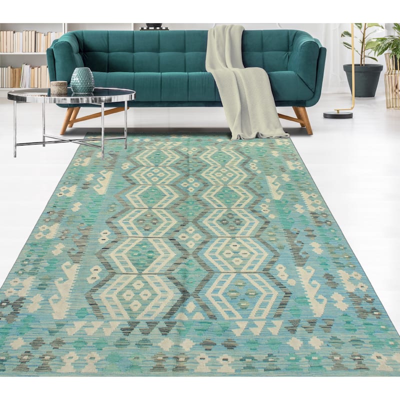 Flatweave Ruth Lt. Blue/Ivory Rug - 5'10" x 7'10"