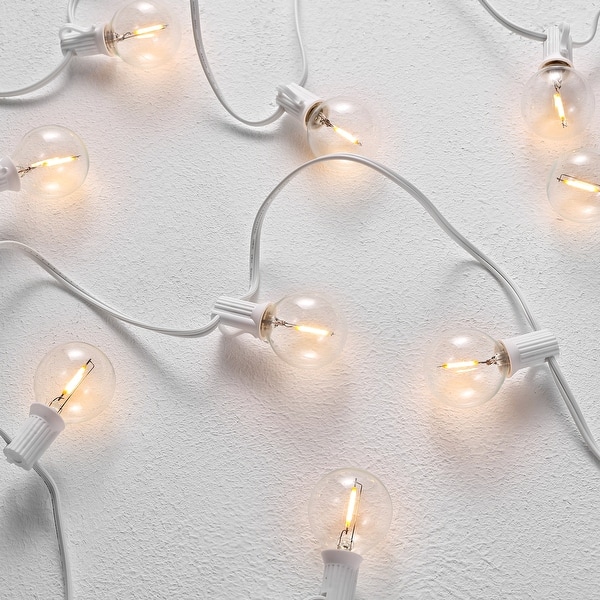 slide 2 of 6, SAFAVIEH Lighting Chiera 10 FT Led Outdoor String Lights - White
