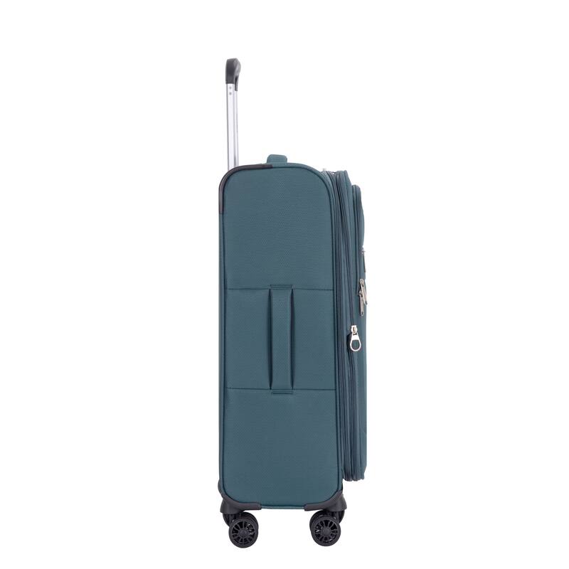 3-Piece Set (18/Travelbag /toiletry bag) ,Softshell Suitcase Spinner Wheels Terylene Polyester Luggage Sets