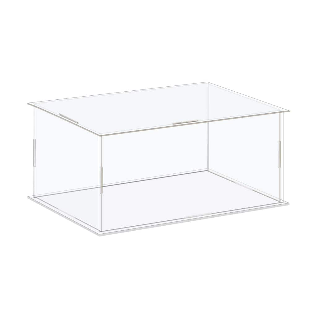 Display Case Box Acrylic Box Transparent Showcase 16x11x11cm for Collectibles