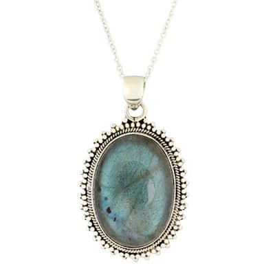 925 Sterling Silver Labradorite Pendant