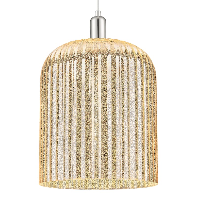 Innovations Lighting 716-1P-G559-12ME Bridal Veil 12" Wide Pendant - Polished Nickel