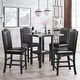 Modern 5-Piece Dining Set with Matching Chairs and Bottom Shelf - Bed ...
