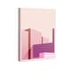 preview thumbnail 4 of 8, Oliver Gal 'Freeshape Building 4' Architecture Pink Wall Art Canvas
