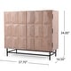 preview thumbnail 2 of 9, Winder Indoor Mango Wood Handcrafted 2 Door Cabinet by Christopher Knight Home