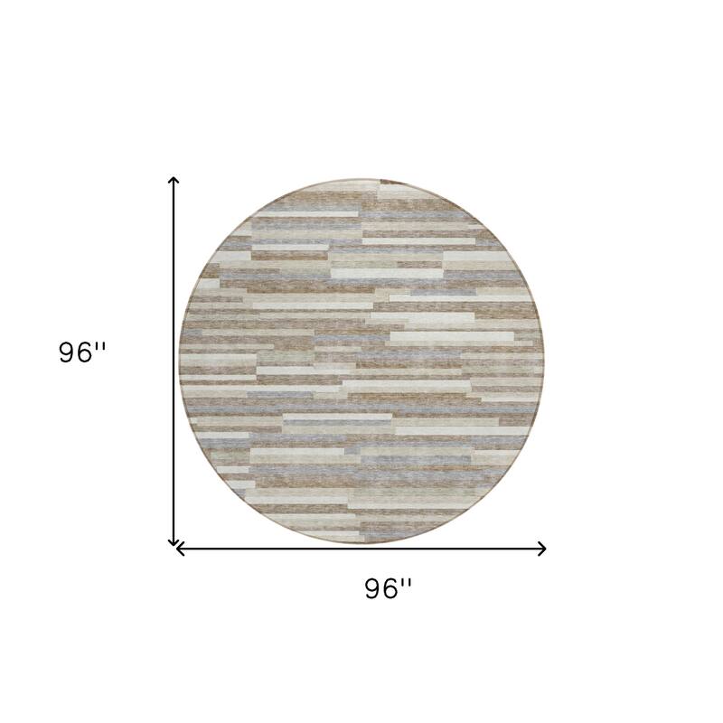 HomeRoots Striped Transitional Rectangle Outdoor Rug