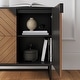 preview thumbnail 81 of 85, Nathan James Enloe Rustic Doors Metal Base Free Standing Modern Storage Cabinet for Entryway