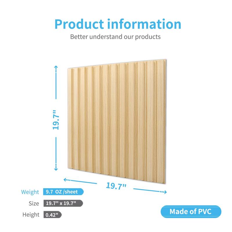Art3d 3D Decorative Wall Panels,PVC Fluted Textured Panels,32sq.ft