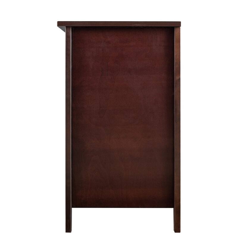 Modern Solid Wood Drawer Dresser with Retro Round Handles