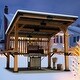 preview thumbnail 29 of 142, Outdoor Hardtop Gazebo Pergola w Galvanized Steel Roof and Aluminum Frame, Prime Curtains and nettings include