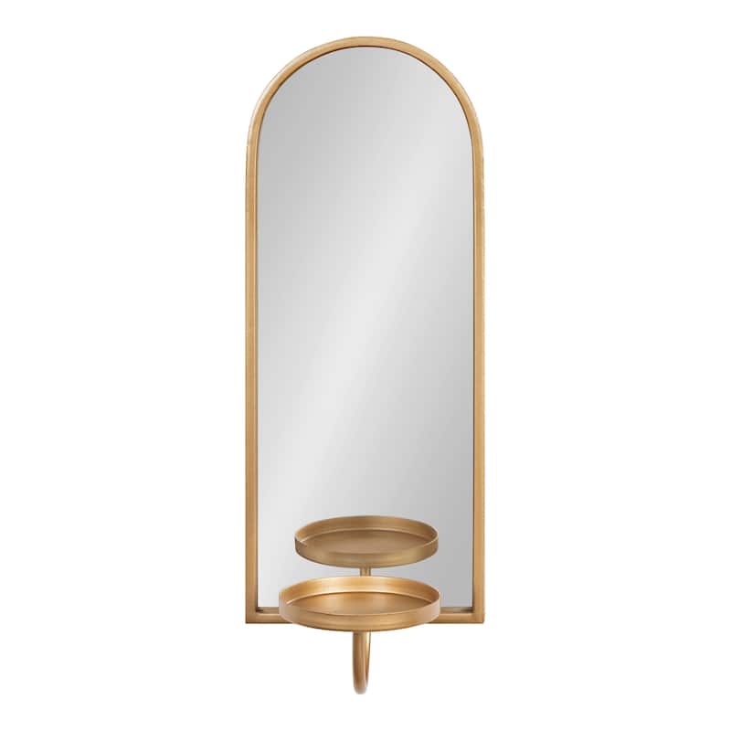 Kate and Laurel Ezerin Metal Mirror Wall Sconce - 6x5x16