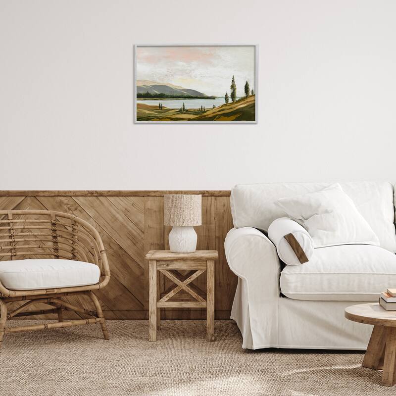 Stupell Calm Scenic Landscape Framed Giclee Art Design By Max Maxx