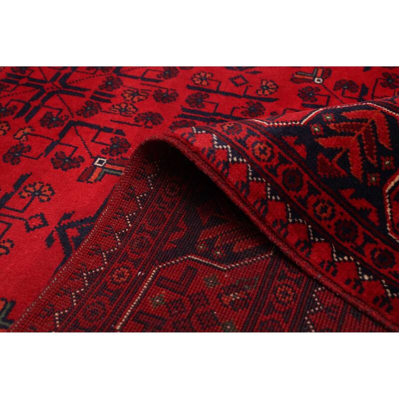 ECARPETGALLERY Hand-knotted Finest Khal Mohammadi Red Wool Rug - 3'11 x 6'7