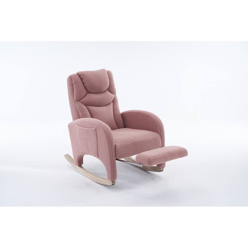 Accent Armchair Chair Rocking Chair With Adjustable Footrest
