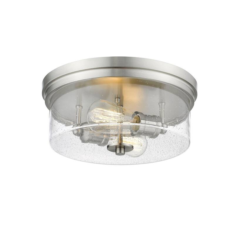 Bellevue Trigvey 2 Light 13" Wide Flush Mount Drum Ceiling Fixture