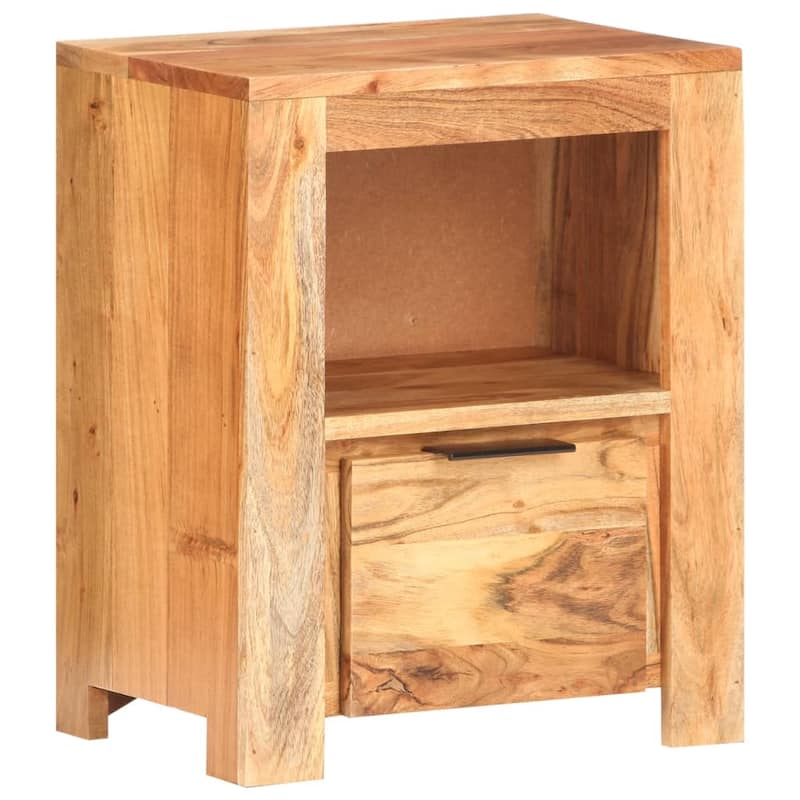vidaXL Bedside Cabinet 15.7"x11.8"x19.7" Solid Acacia Wood