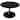 LeisureMod Verve 27" Round Coffee Table with Sintered Stone TableTop and Black Steel Base for Living & Bedroom