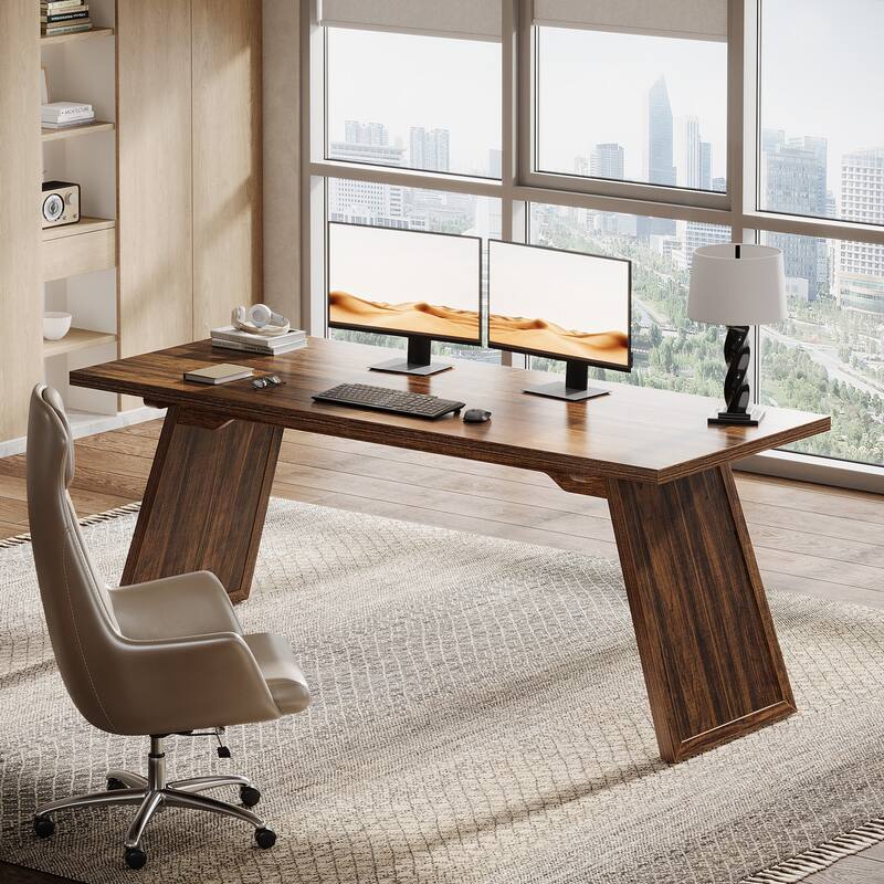 70.87-Inch Executive Desk, Modern and Retro