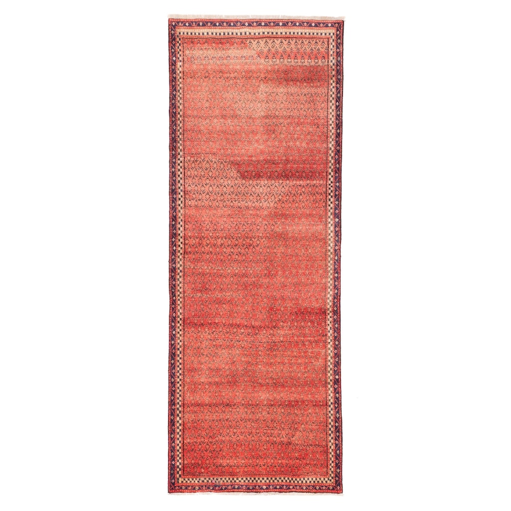 ECARPETGALLERY Hand-knotted Andelz Red Wool Rug - 3'6 x 9'5