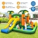 preview thumbnail 4 of 6, 8-in-1 Tropical Inflatable Bounce Castle with 2 Ball Pits Slide and Tunnel - Multicolor