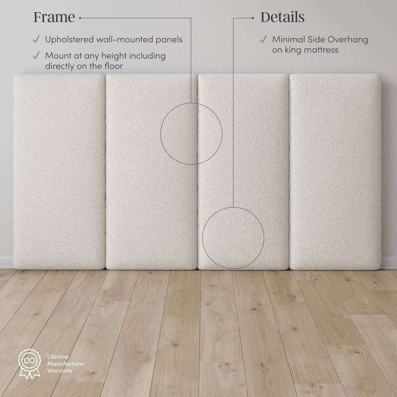 Marissa Boucle Wall Mounted Upholstered Headboard