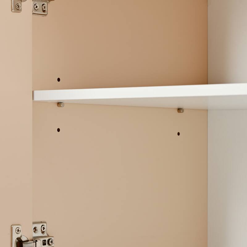 Modern 4-Door Sideboard Buffet Cabinet with Adjustable Shelves & Rebound Device for Living Room & Entryway