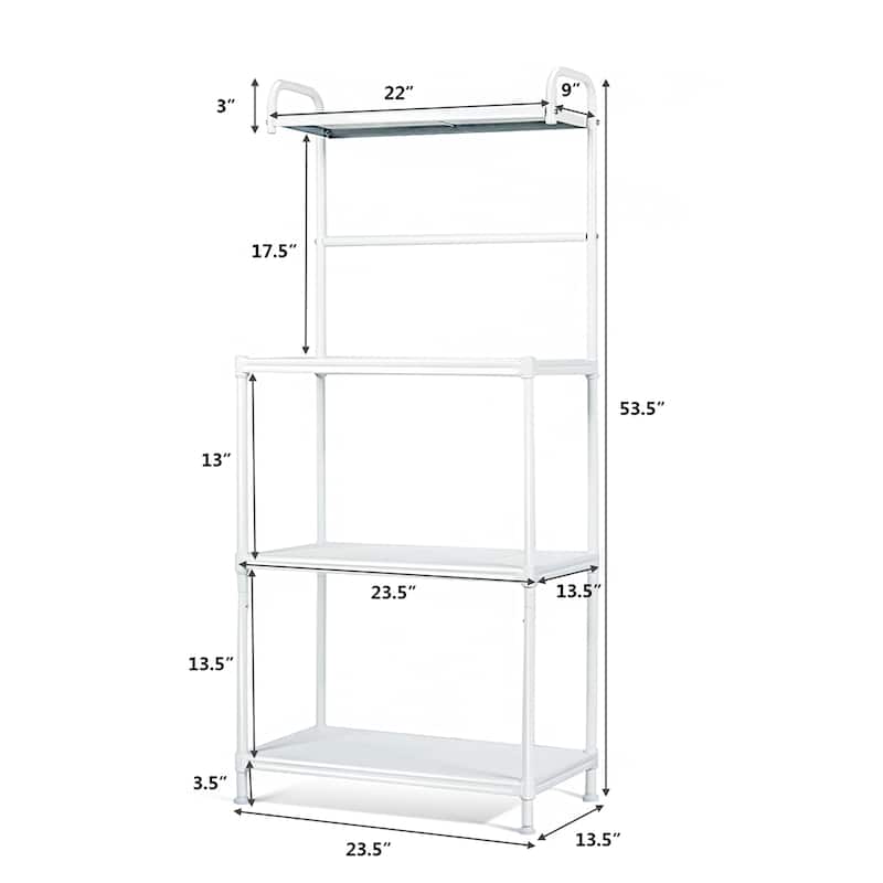 4-Tier Kitchen Microwave Storage Rack Oven Stand