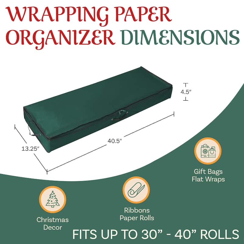 Elf Stor 30" Wrapping Paper, Ribbon and Bows Organizer