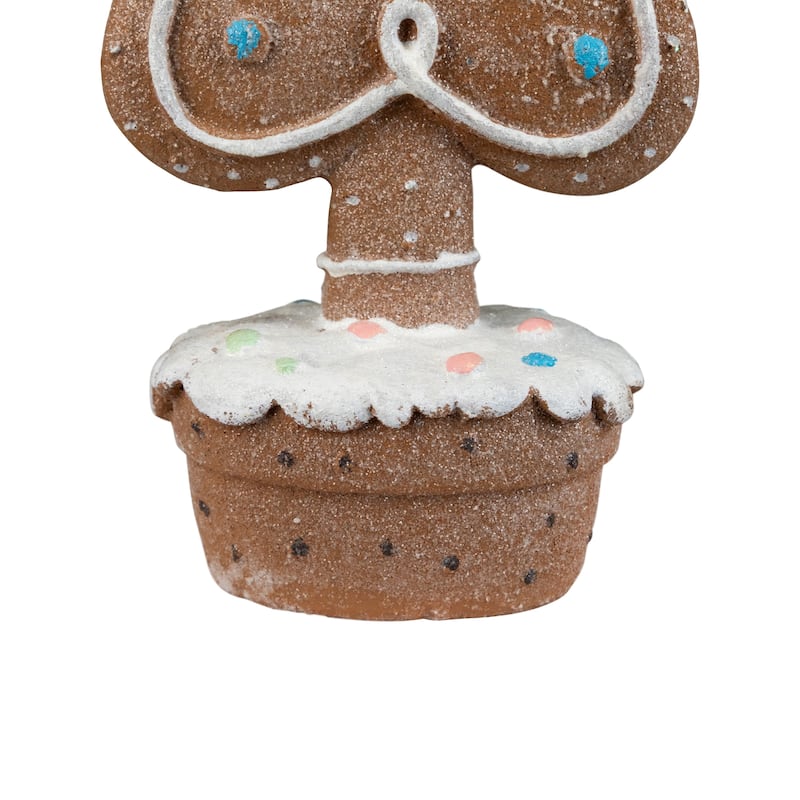 Gingerbread Cookie Christmas Tree with Icing and Star Decoration - 11.5"